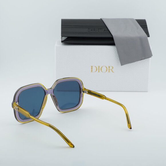 Dior DIORHIGHLIGHT S1I 60B0 Square Sunglasses - Yellow/Blue main image 4